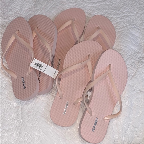 blush flip flops